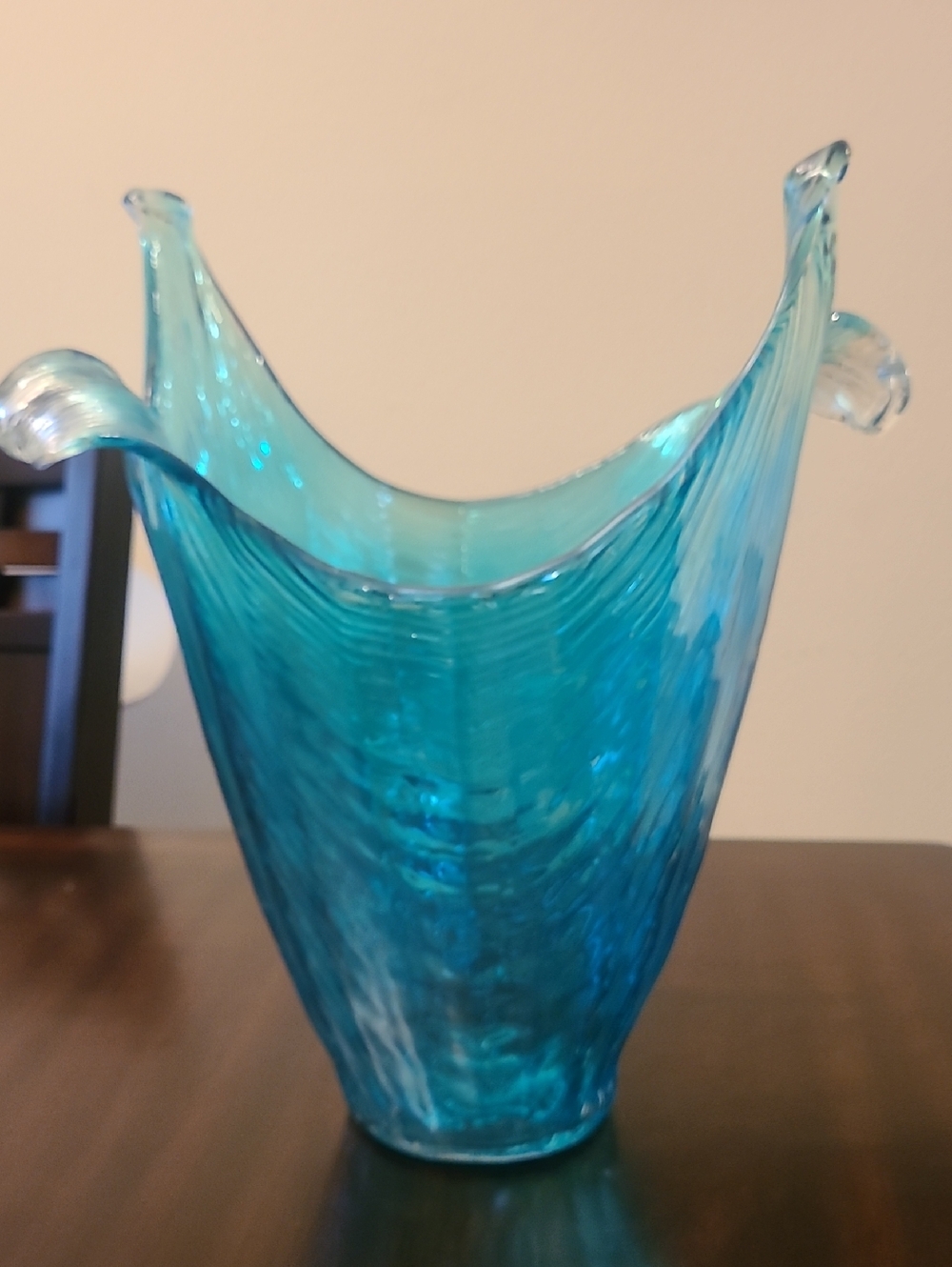 Blue Handblown Art Glass‎ Vase